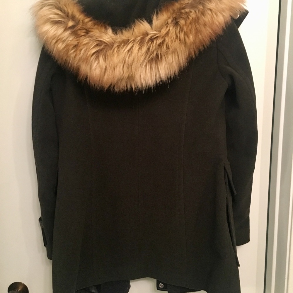 Andrew Marc dark olive wool coat - Picture 6 of 8